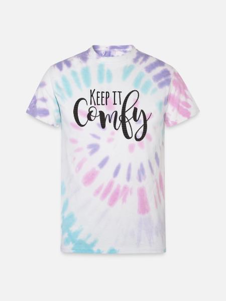 Keep It Comfy nature - Unisex Tie Dye T-Shirt - Pastel Spiral