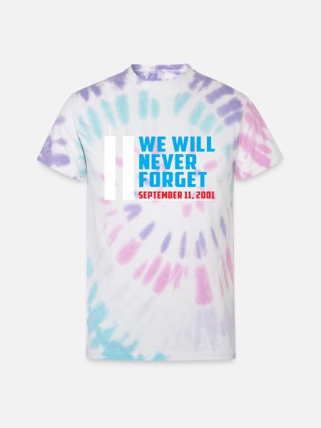 911 Never forget - Unisex Tie Dye T-Shirt - Pastel Spiral