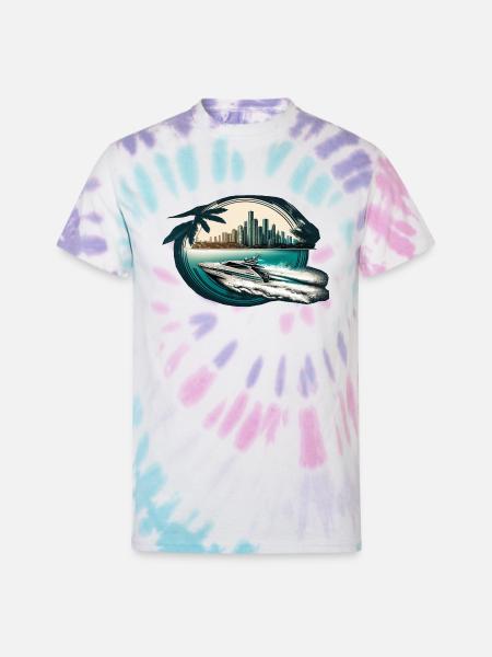Speedboat Miami - Unisex Tie Dye T-Shirt - Pastel Spiral