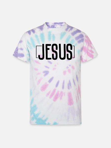 Jesus - Unisex Tie Dye T-Shirt - Pastel Spiral