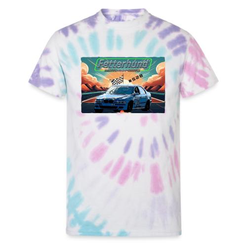 Fetterhund Motorsports with racecar - Unisex Tie Dye T-Shirt