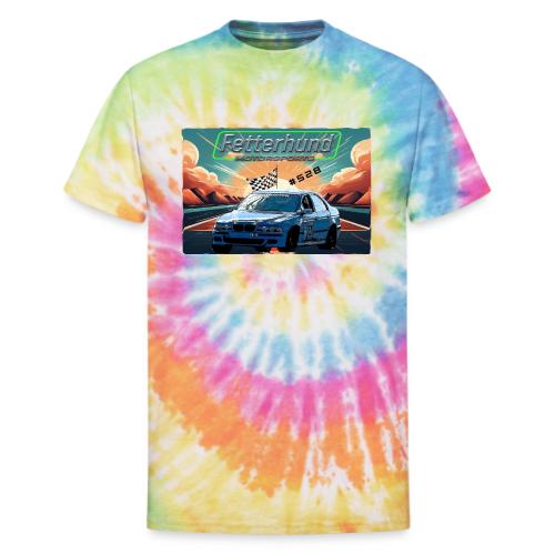 Fetterhund Motorsports with racecar - Unisex Tie Dye T-Shirt