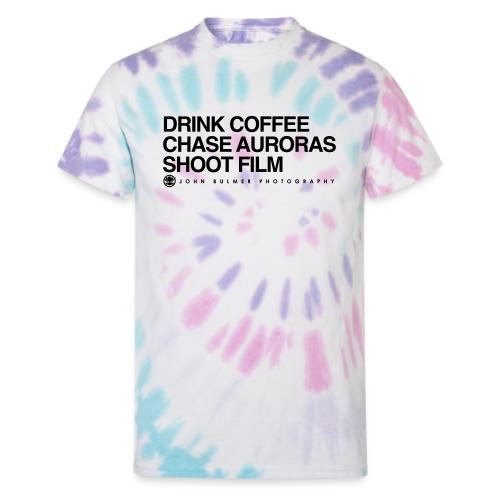 JBP Drink Coffee, Chase Auroras, Shoot Film - Unisex Tie Dye T-Shirt