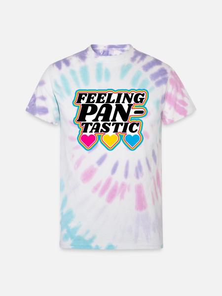 Feeling Pan Tastic - Unisex Tie Dye T-Shirt - Pastel Spiral