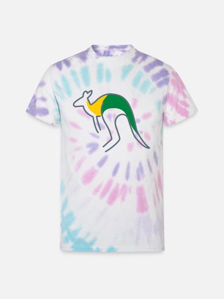 Kangaroo Design gift cute - Unisex Tie Dye T-Shirt - Pastel Spiral