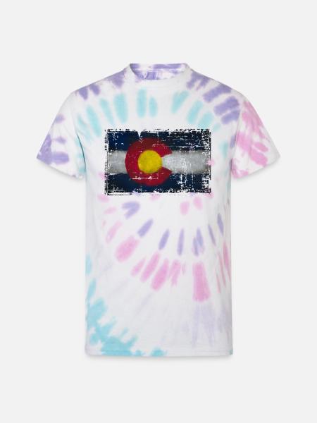 colorado colors - Unisex Tie Dye T-Shirt - Pastel Spiral