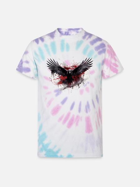 Raven - Unisex Tie Dye T-Shirt - Pastel Spiral