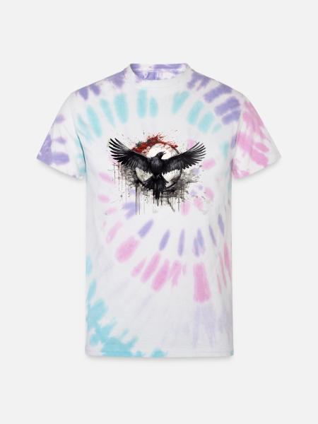 Raven - Unisex Tie Dye T-Shirt - Pastel Spiral