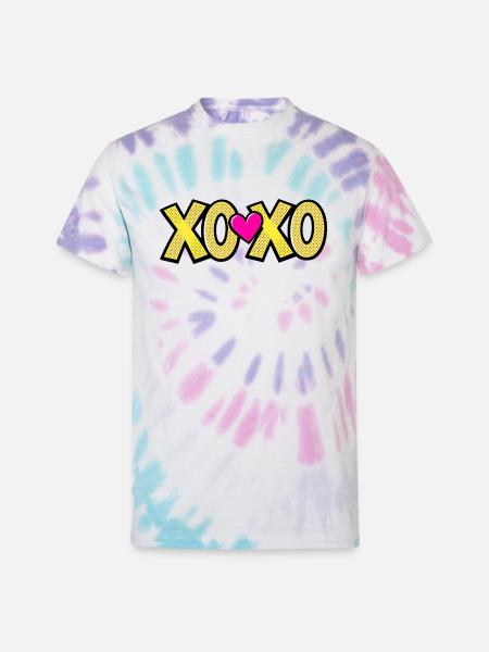 XOXO - Unisex Tie Dye T-Shirt - Pastel Spiral