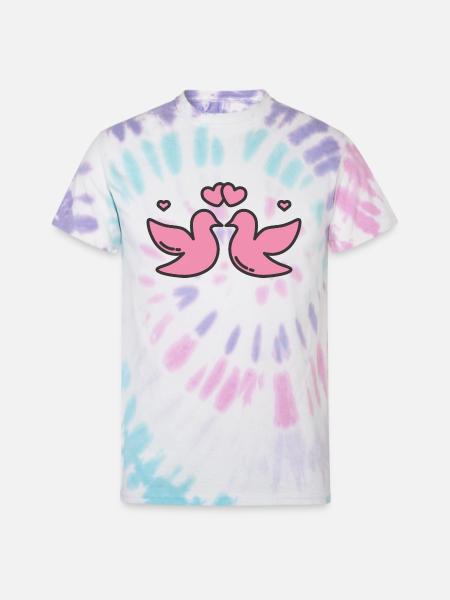 funny valentines - Unisex Tie Dye T-Shirt - Pastel Spiral