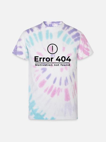 Error code 404 - Unisex Tie Dye T-Shirt - Pastel Spiral