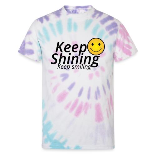 Keep Smiling Typography Merch Positive Motivation - Unisex Tie Dye T-Shirt