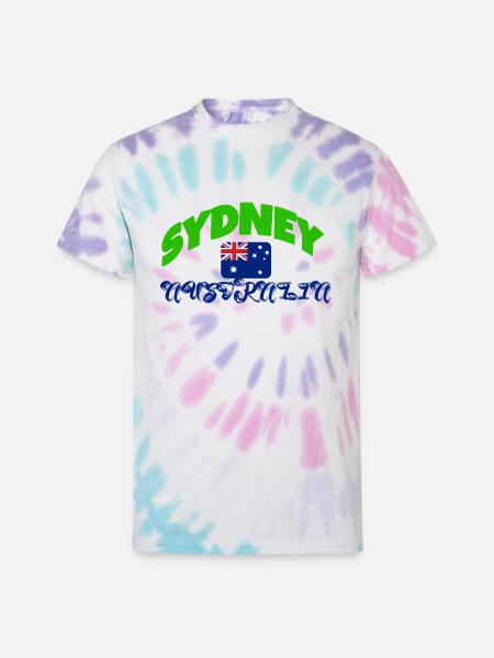 Sydney - Unisex Tie Dye T-Shirt - Pastel Spiral
