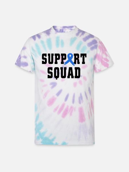 Support Squad - Unisex Tie Dye T-Shirt - Pastel Spiral