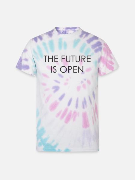 The Future Is Open - Unisex Tie Dye T-Shirt - Pastel Spiral