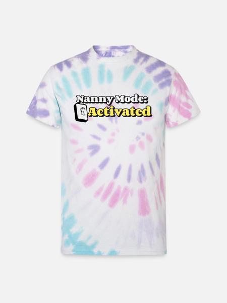 Nanny Mode Activated - Unisex Tie Dye T-Shirt - Pastel Spiral
