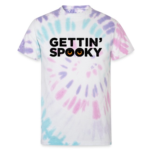 Gettin Spooky Logo _ Black - Unisex Tie Dye T-Shirt