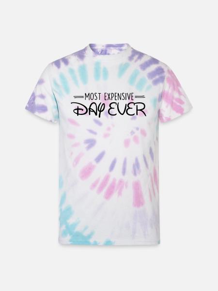 Most Expensive Day Ever - Unisex Tie Dye T-Shirt - Pastel Spiral