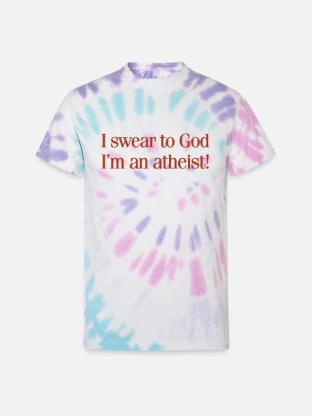 Swear To God Atheist - Unisex Tie Dye T-Shirt - Pastel Spiral