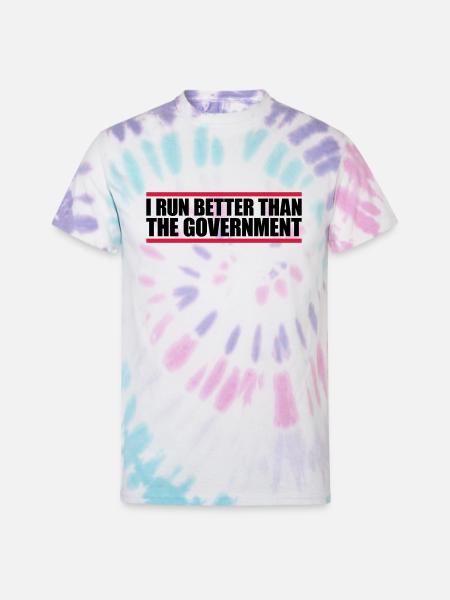 run better than government - Unisex Tie Dye T-Shirt - Pastel Spiral