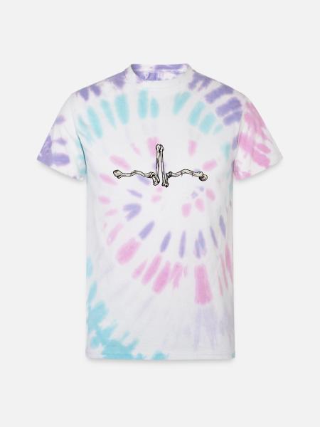 ECG bones - Unisex Tie Dye T-Shirt - Pastel Spiral