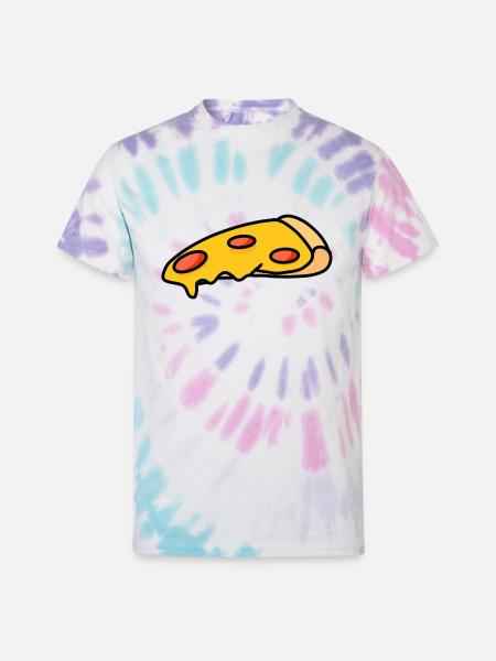 Pizza slice - Unisex Tie Dye T-Shirt - Pastel Spiral