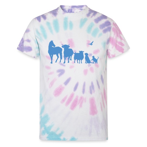 Standing Animals - Unisex Tie Dye T-Shirt