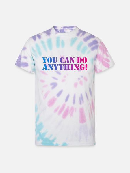 You Can Do Anything - Unisex Tie Dye T-Shirt - Pastel Spiral