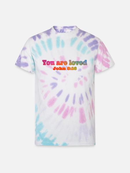 John - Unisex Tie Dye T-Shirt - Pastel Spiral