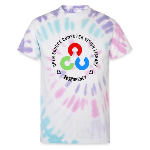 我爱OPENCV (Dark Logo) - Unisex Tie Dye T-Shirt