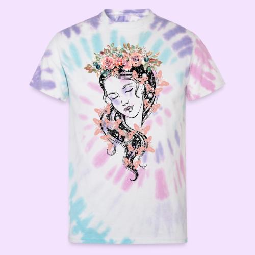 Butterfly Flower Goddess - Fairytale Design - Unisex Tie Dye T-Shirt