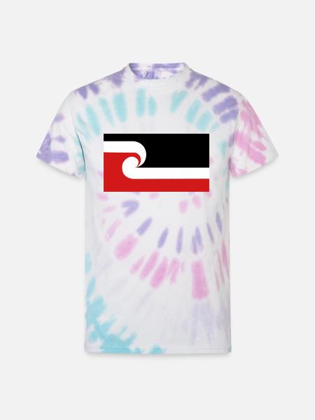 Maori Flag - Unisex Tie Dye T-Shirt - Pastel Spiral