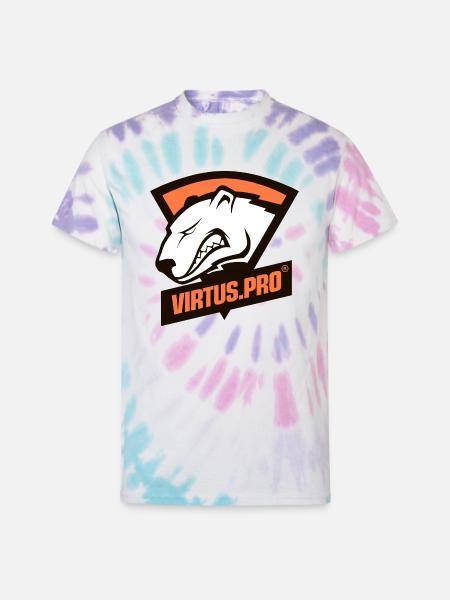 Virtus Pro Logo - Unisex Tie Dye T-Shirt - Pastel Spiral