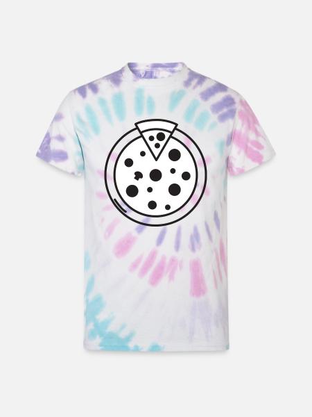 Cute Yummy Whole Pizza - Unisex Tie Dye T-Shirt - Pastel Spiral