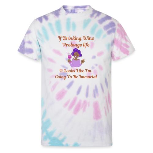 Wine Immortal - T-shirt tie-dye pour hommes et femmes