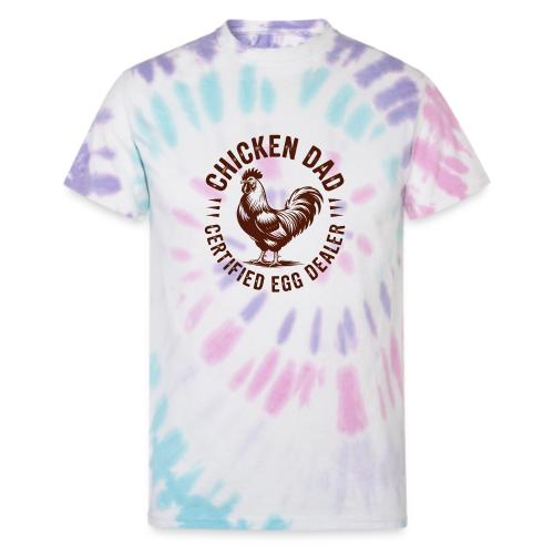 Chicken Dad – Certified Egg Dealer - Unisex Tie Dye T-Shirt
