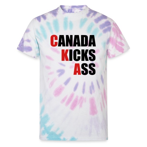Canada Kicks Ass Vertical - Unisex Tie Dye T-Shirt
