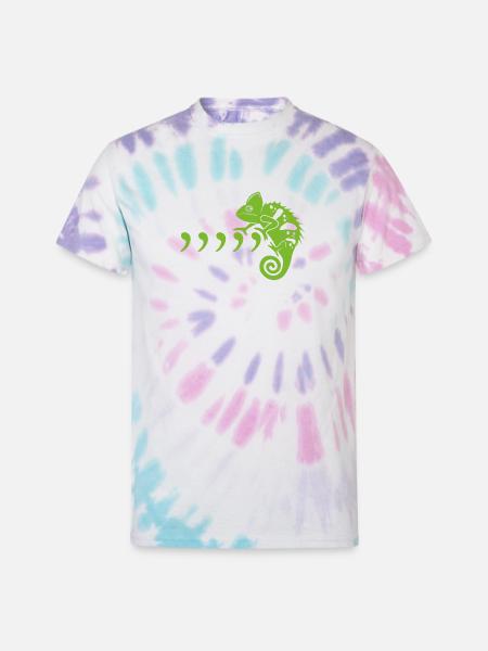 Comma Chameleon - Unisex Tie Dye T-Shirt - Pastel Spiral