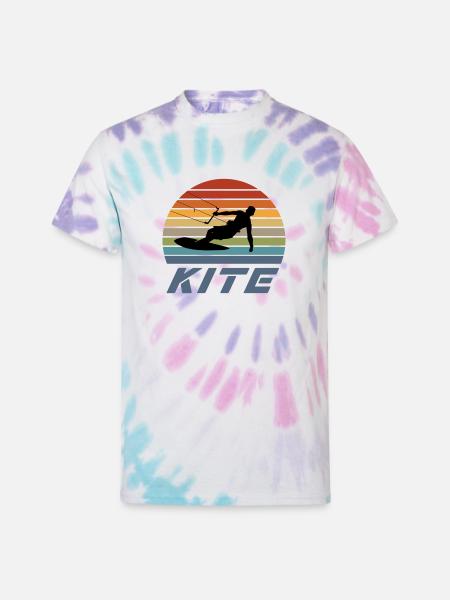 Kite Design - Unisex Tie Dye T-Shirt - Pastel Spiral