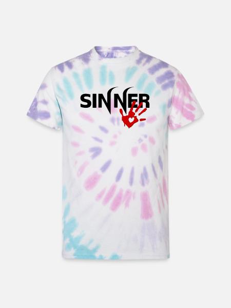 Sinner - Unisex Tie Dye T-Shirt - Pastel Spiral