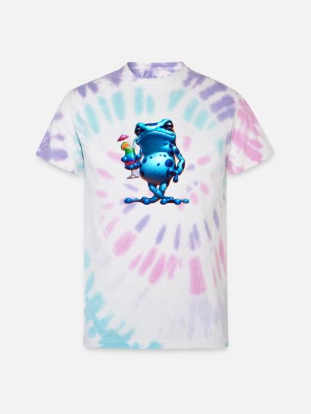 Poison dart frog - Unisex Tie Dye T-Shirt - Pastel Spiral
