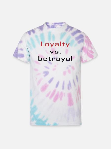 Loyalty vs. Betrayal - Unisex Tie Dye T-Shirt - Pastel Spiral
