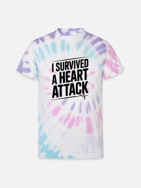 I Survived a Heart Attack - Unisex Tie Dye T-Shirt - Pastel Spiral
