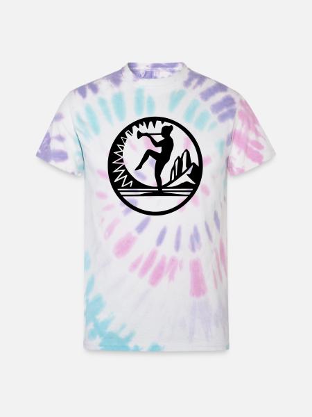 Horn Dancer Emblem - Unisex Tie Dye T-Shirt - Pastel Spiral