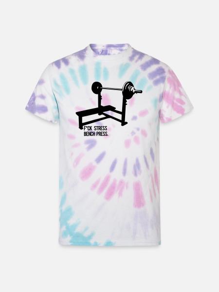 stress bench press - Unisex Tie Dye T-Shirt - Pastel Spiral