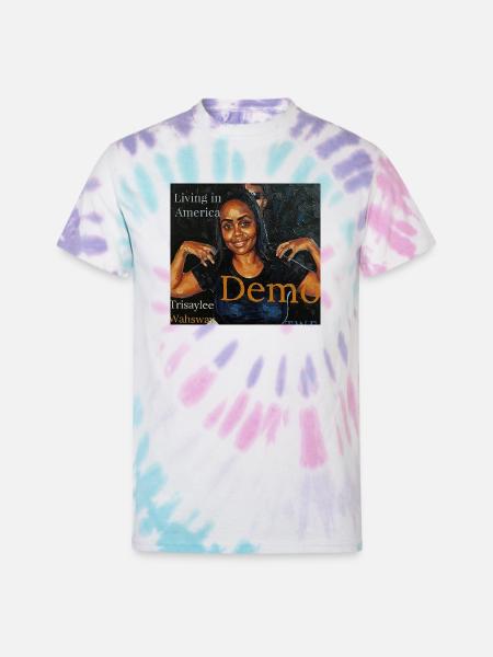 Living in America Portrait Tee - Unisex Tie Dye T-Shirt - Pastel Spiral