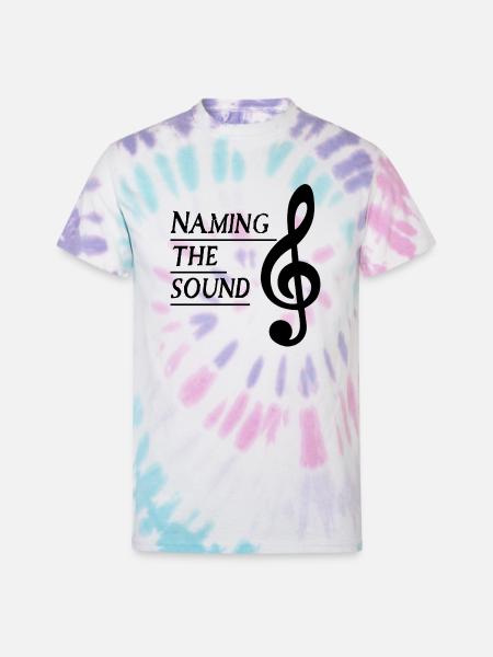 Bold Treble Clef Line Art - Unisex Tie Dye T-Shirt - Pastel Spiral