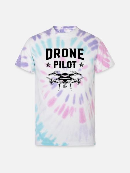 Drone Pilot - Unisex Tie Dye T-Shirt - Pastel Spiral