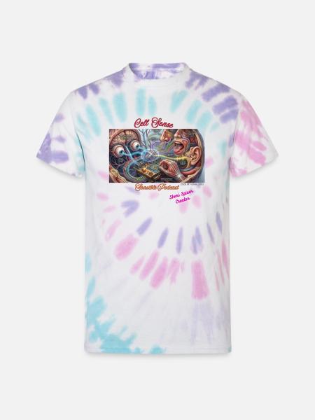 Cell- Sense - Unisex Tie Dye T-Shirt - Pastel Spiral