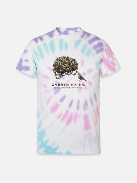OverthinkinG Brain Barbed Wire - Unisex Tie Dye T-Shirt - Pastel Spiral